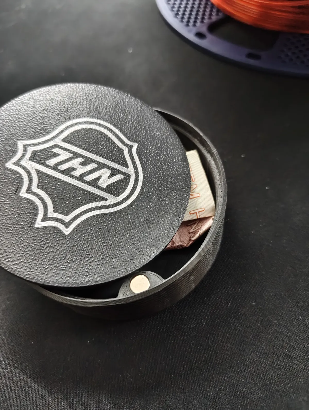 Hidden Compartment Puck, Magnetic Secret Mechanism, photo 2 of 4 - Hidden Compartment Puck, Magnetic Secret Mechanism Sports & Fitness