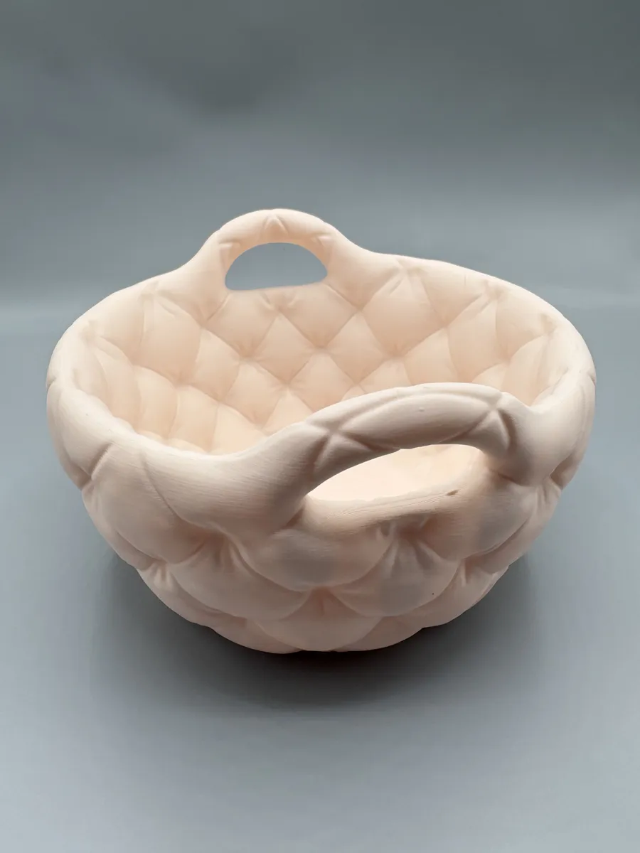 Quilted Bathroom Storage Basket | Puffy Organizer, photo 3 of 4 - Quilted Bathroom Storage Basket | Puffy Organizer Bath & Personal Care