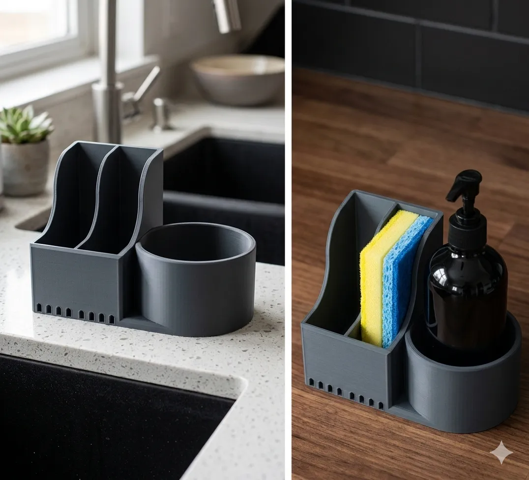 Kitchen Organizer, Dual Sponge & Soap Dispenser, photo 3 of 3 - Kitchen Organizer, Dual Sponge & Soap Dispenser Bath & Personal Care