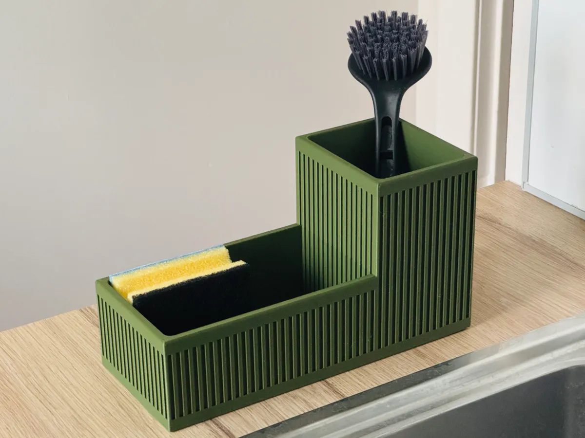 Ribbed Japandi Kitchen Sink Organizer