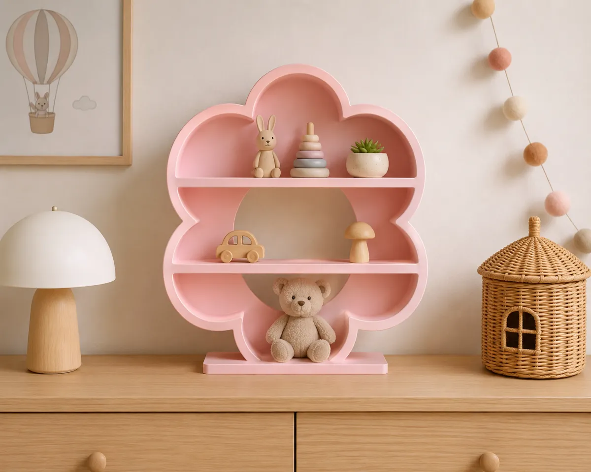 Flower Shelf, Kids Room Shelf | Wall & Tabletop, photo 2 of 4 - Flower Shelf, Kids Room Shelf | Wall & Tabletop Household