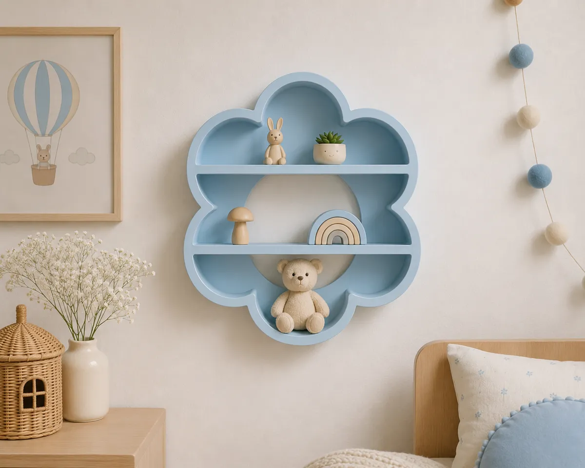 Flower Shelf, Kids Room Shelf | Wall & Tabletop, photo 4 of 4 - Flower Shelf, Kids Room Shelf | Wall & Tabletop Household