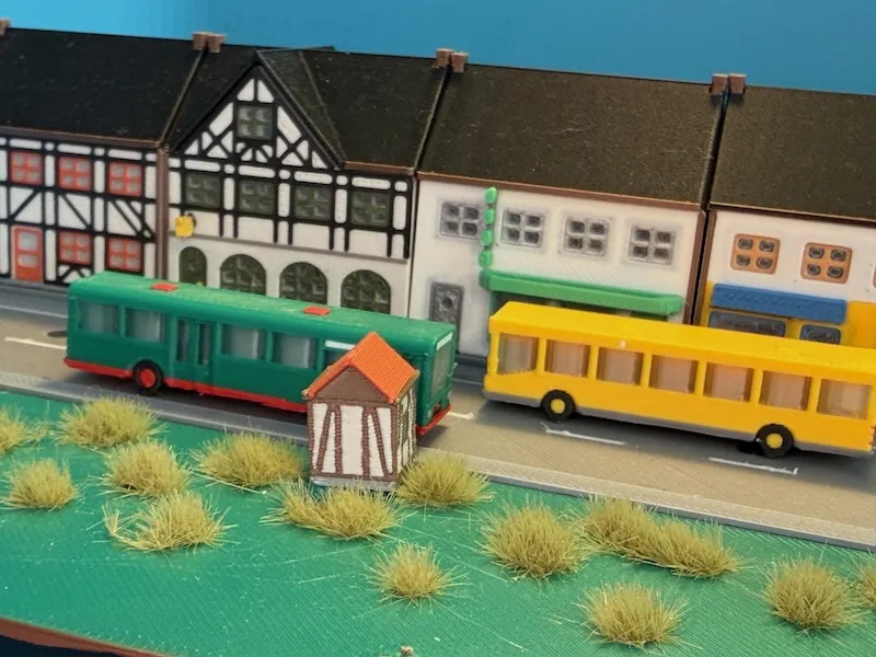 Bus Shelter 1 Timber framework small (z-scale), photo 3 of 4 - Bus Shelter 1 Timber framework small (z-scale) Miniatures