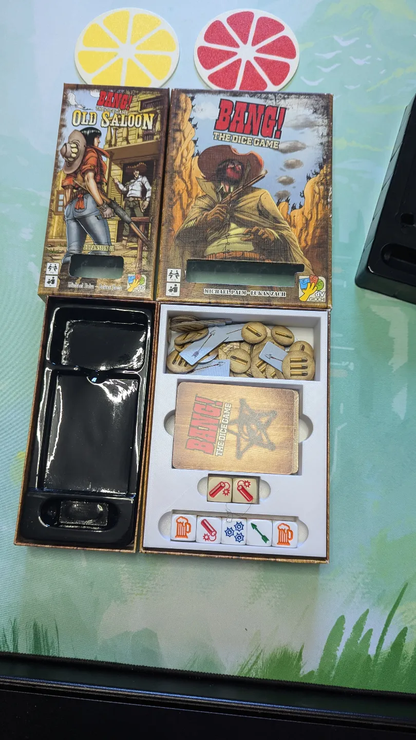 Bang Dice Game w/ Saloon Expansion Insert, photo 2 of 2 - Bang Dice Game w/ Saloon Expansion Insert Board Games & Tabletop