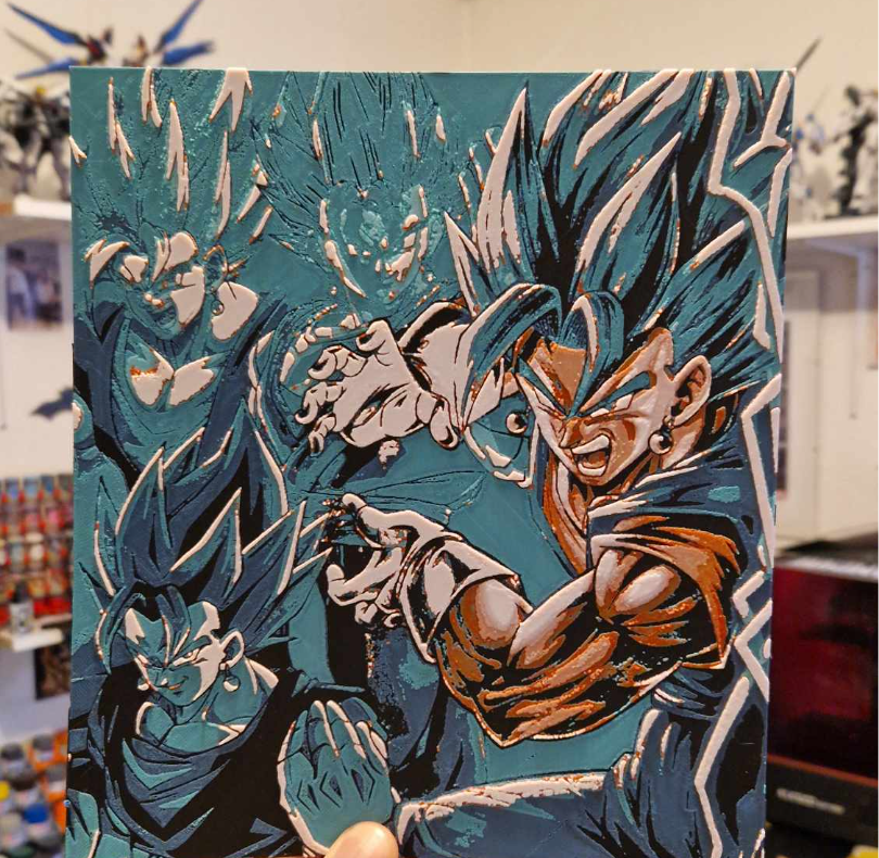 Dragon Ball - Vegetto Blue Hueforge (1) - Anime Photo Art, in stock in India