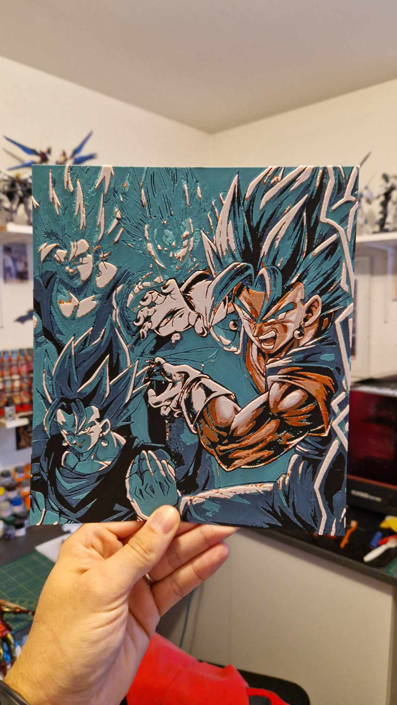 Dragon Ball - Vegetto Blue Hueforge (1), photo 2 of 4 - Dragon Ball - Vegetto Blue Hueforge (1) Home Decor Items