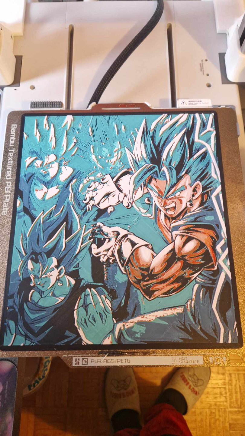 Dragon Ball - Vegetto Blue Hueforge (1), photo 3 of 4 - Dragon Ball - Vegetto Blue Hueforge (1) Home Decor Items
