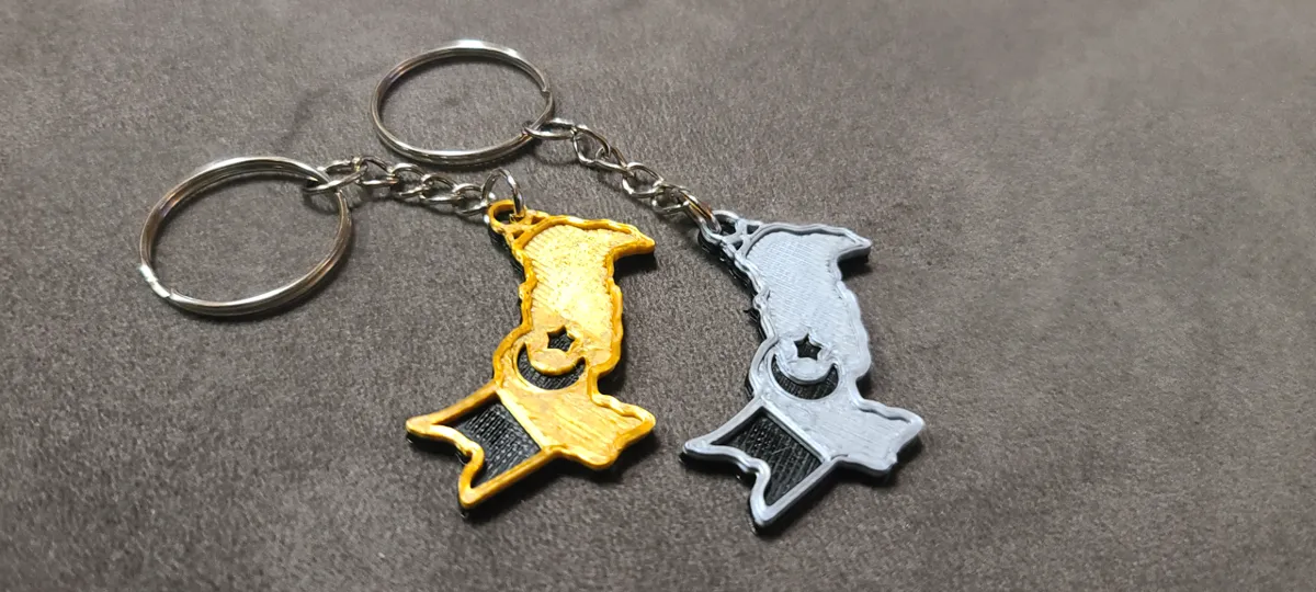 Pakistan Keychain Dual Color Required, photo 2 of 4 - Pakistan Keychain Dual Color Required Generative Art