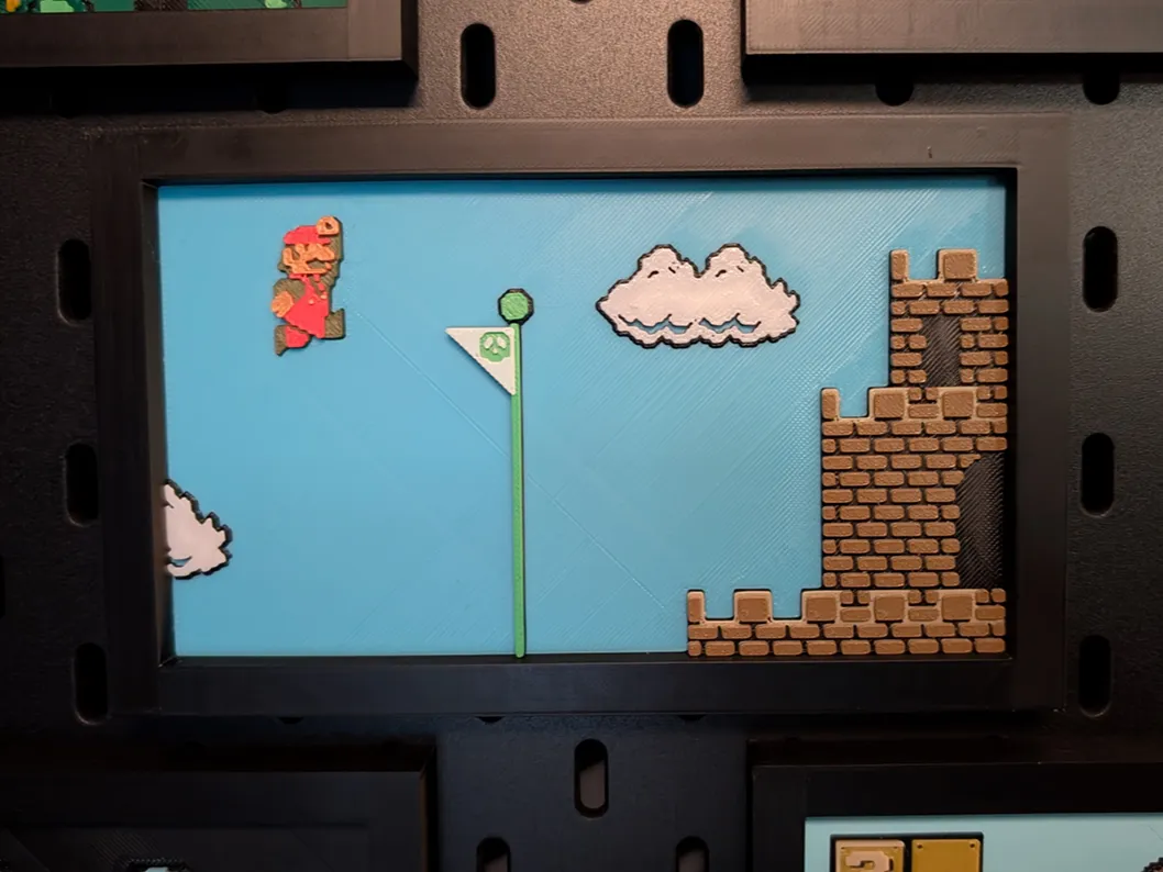 Super Mario Bros. - Flag Pole Jump Wall Art