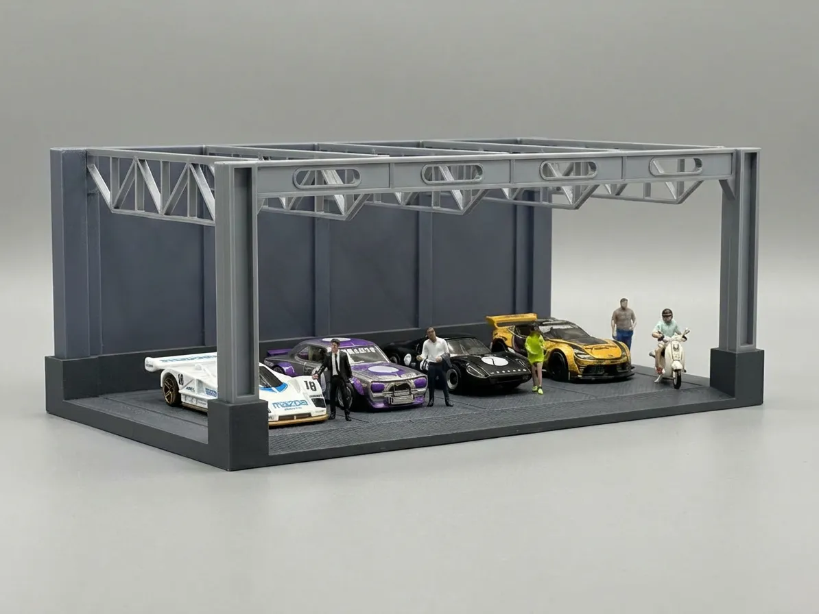 1/64 Open Garage Showroom Diorama