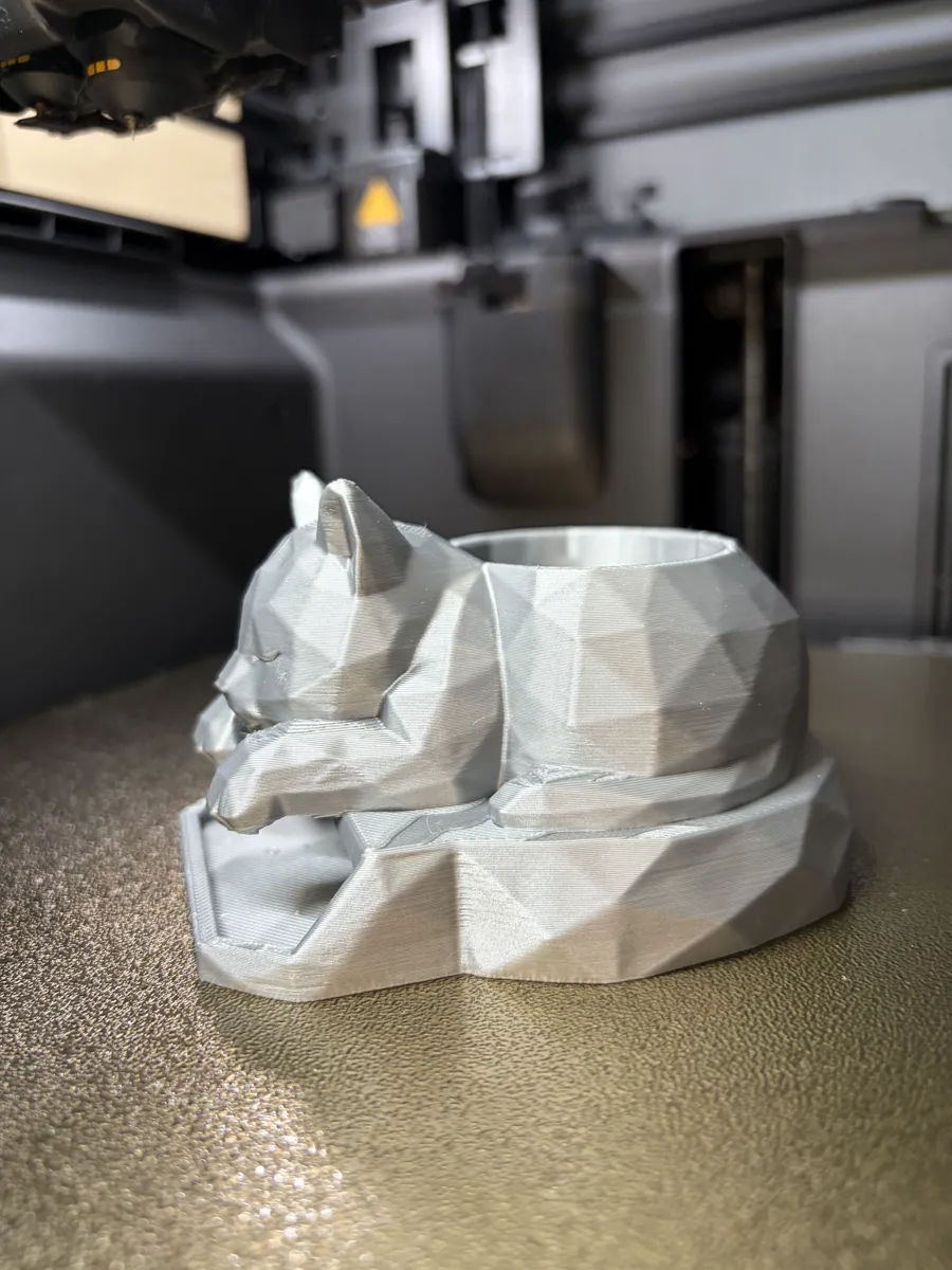 Sleeping Cat Planter&Key Organizer-Low Poly Decor, photo 3 of 4 - Sleeping Cat Planter&Key Organizer-Low Poly Decor Garden & Outdoor