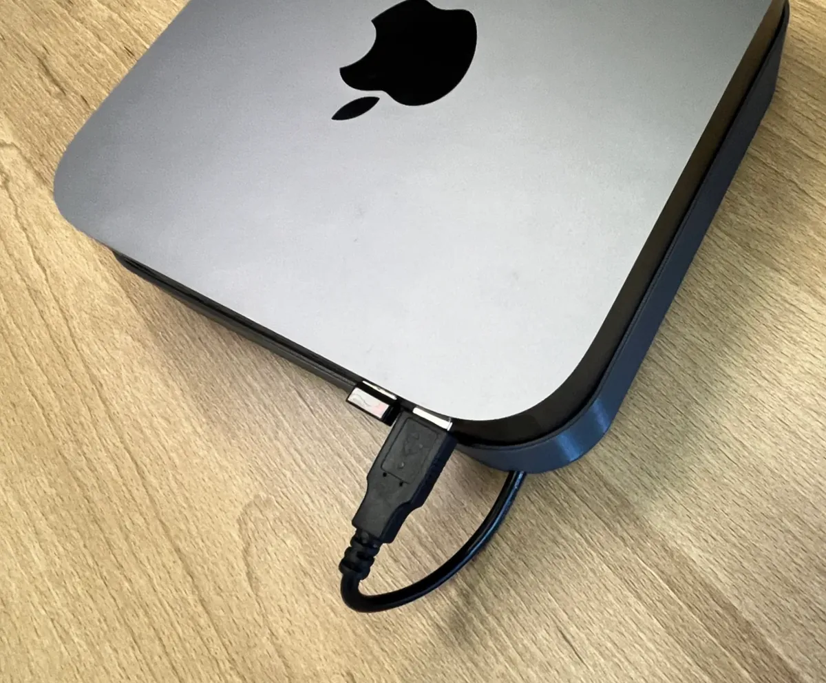 MAC MINI Stand with slide-in drawer and front USB, photo 3 of 4 - MAC MINI Stand with slide-in drawer and front USB Storage & Organisation