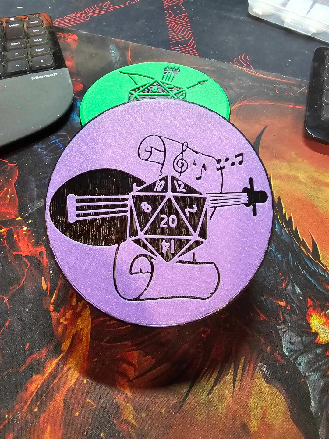 Bard's Ode, Dice Box with screw top lid, photo 2 of 4 - Bard's Ode, Dice Box with screw top lid Toys & Games