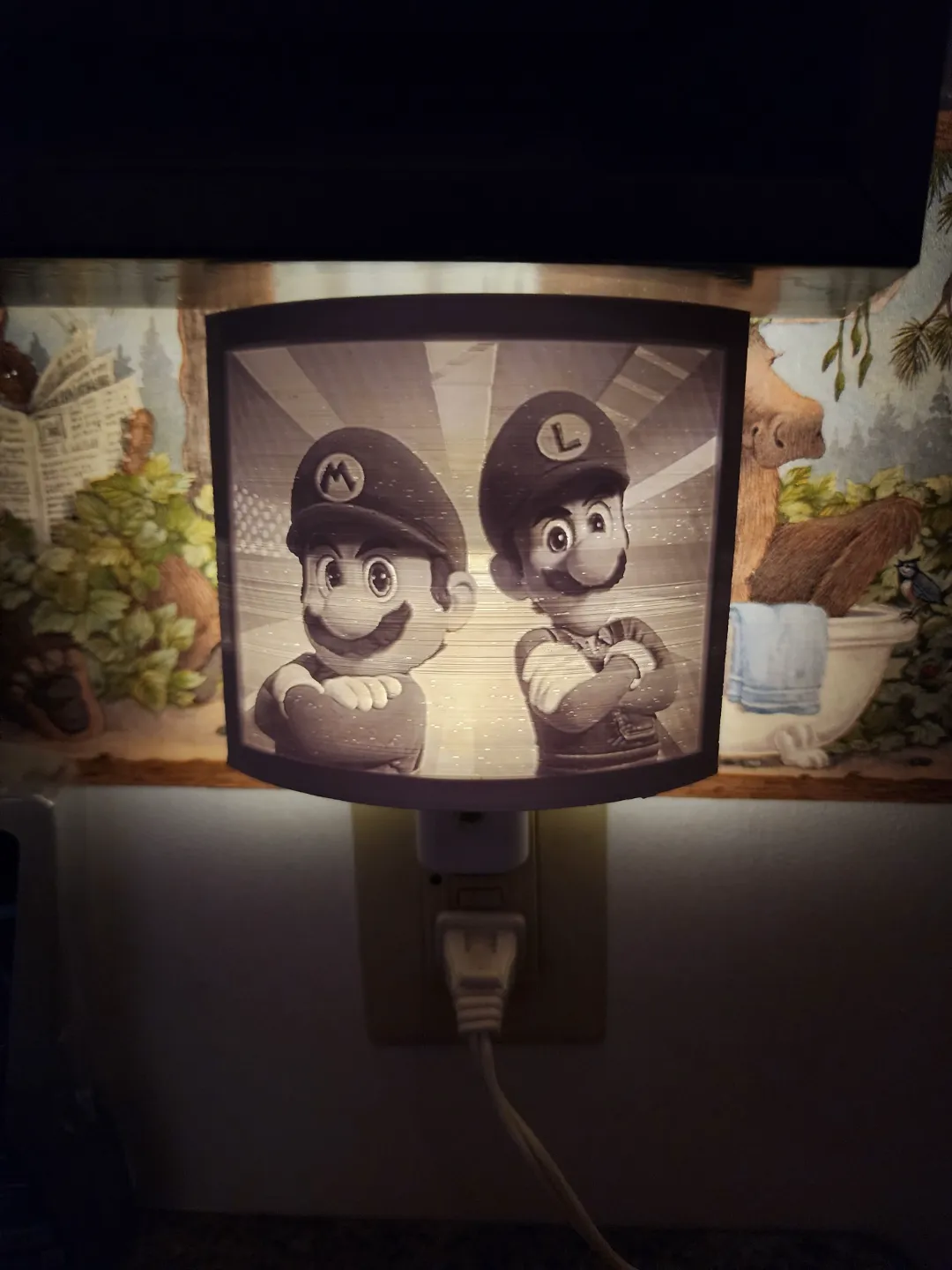 Mario & Luigi Lithophane Night Light - Lithophane Lamps, in stock in India