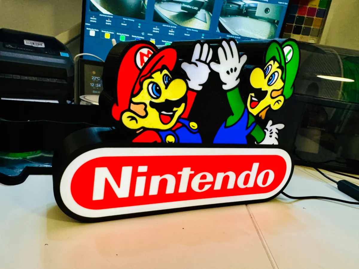 Mario & Luigi - High Five Light up Sign, photo 4 of 4 - Mario & Luigi - High Five Light up Sign Toys & Games
