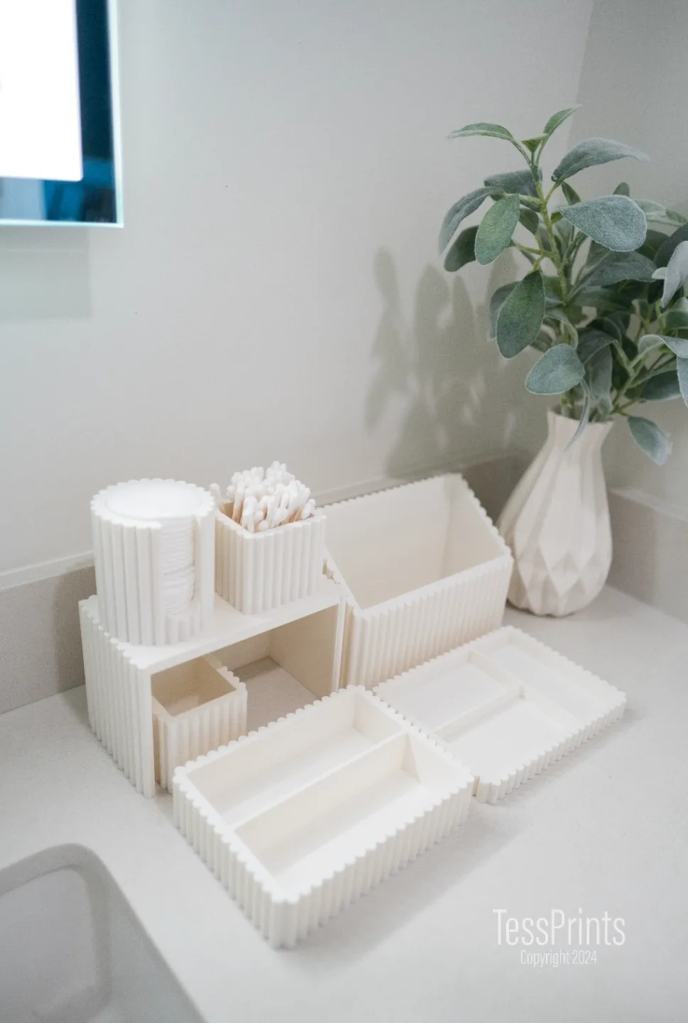 Vanity Bathroom Organizer (Ribbed), photo 3 of 4 - Vanity Bathroom Organizer (Ribbed) Bath & Personal Care