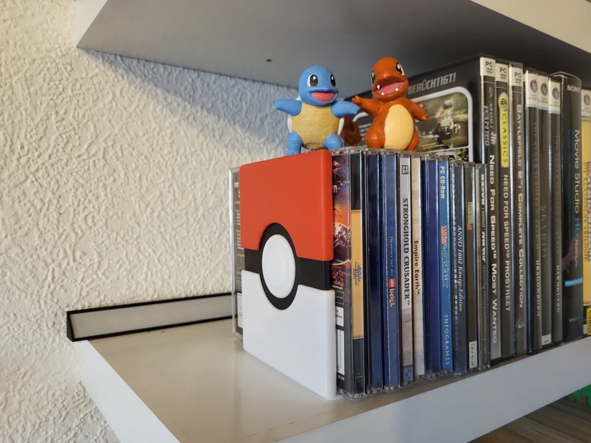 Pokemon Pokeball Bookend, photo 2 of 3 - Pokemon Pokeball Bookend Desk & Office