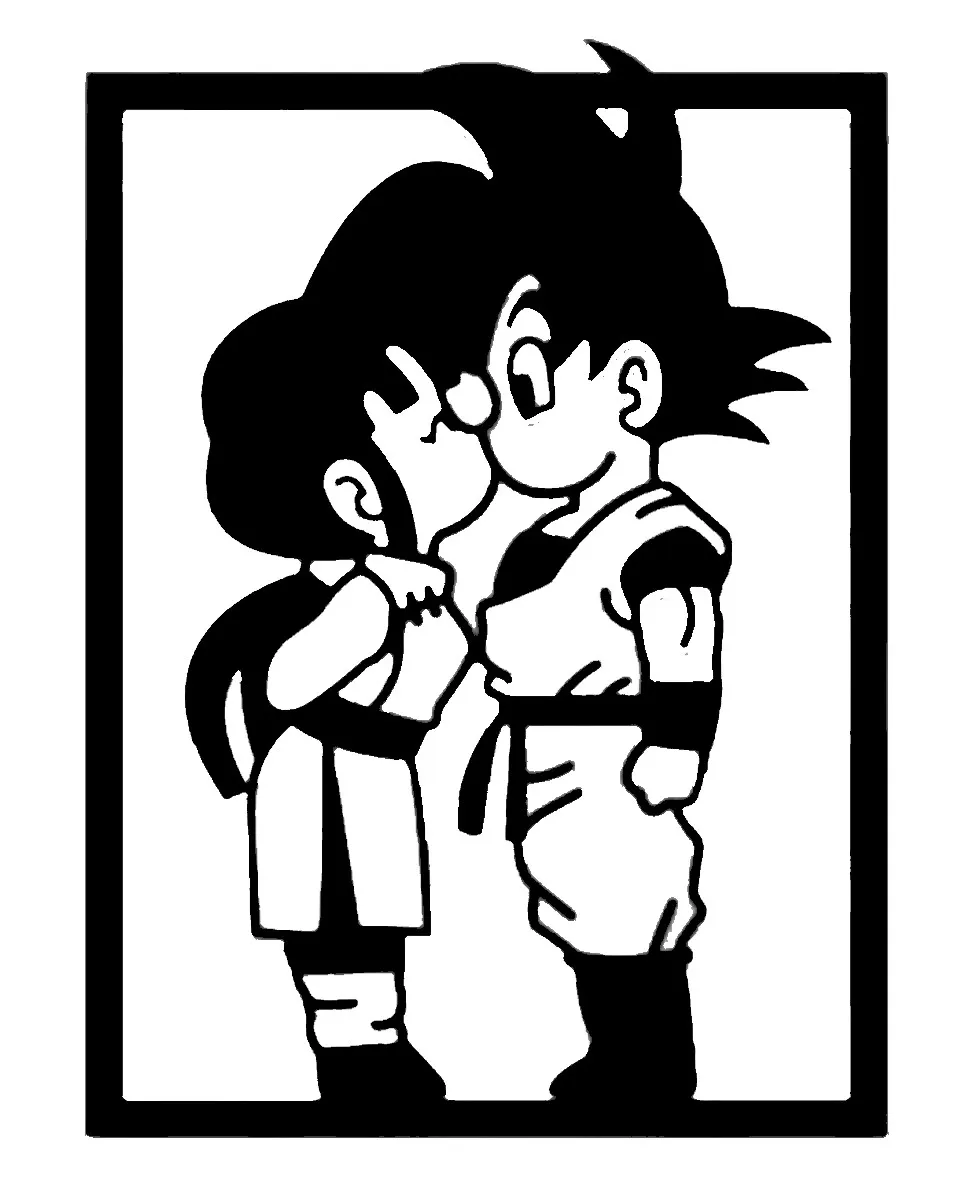 cuadro en relieve vectorizado de goku - Goku Figures, in stock in India
