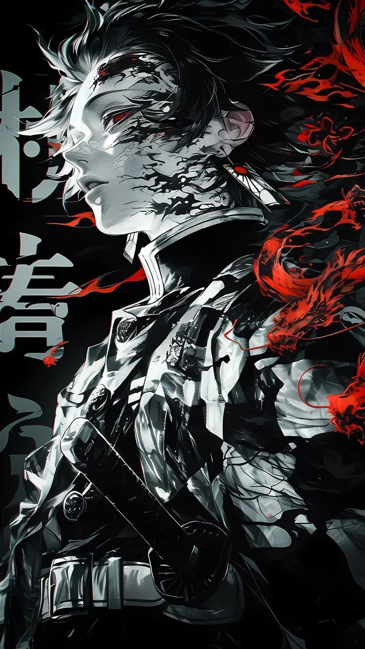 Tanjiro the dark one (demon slayer) - 2D Art, in stock in India