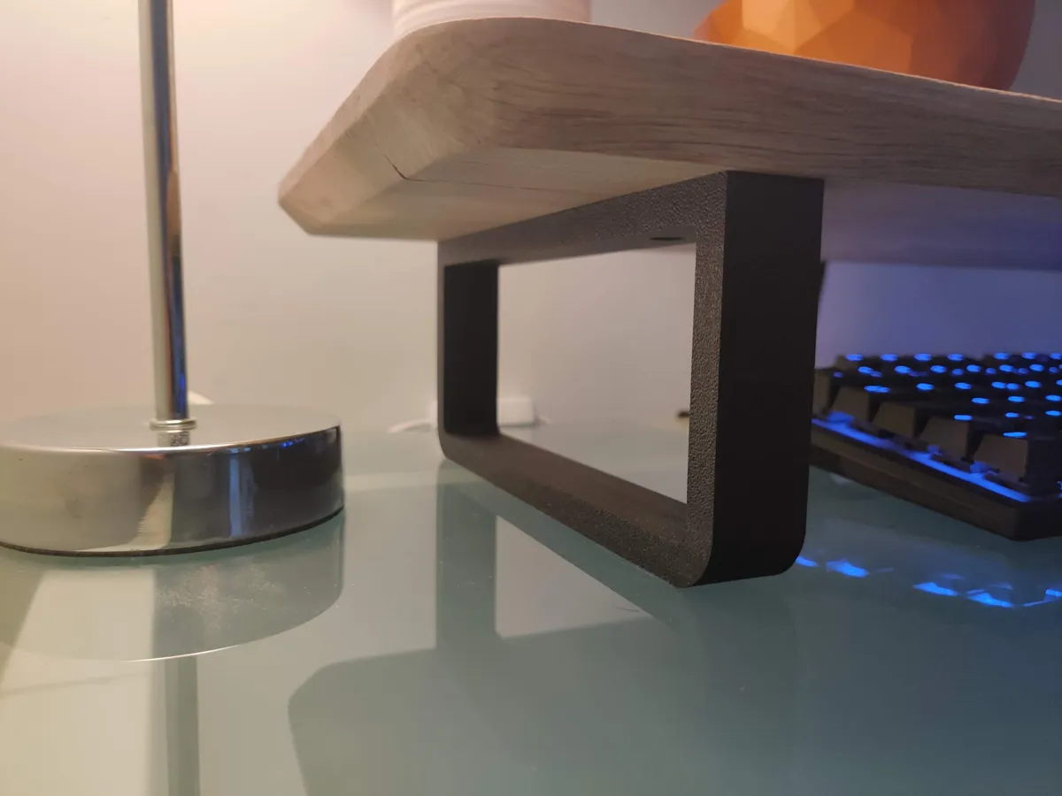 Minimalist desk shelf monitor riser, photo 3 of 4 - Minimalist desk shelf monitor riser Desk & Office