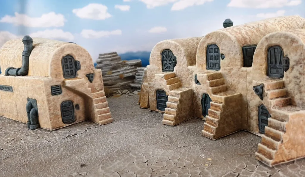 Desert scifi village