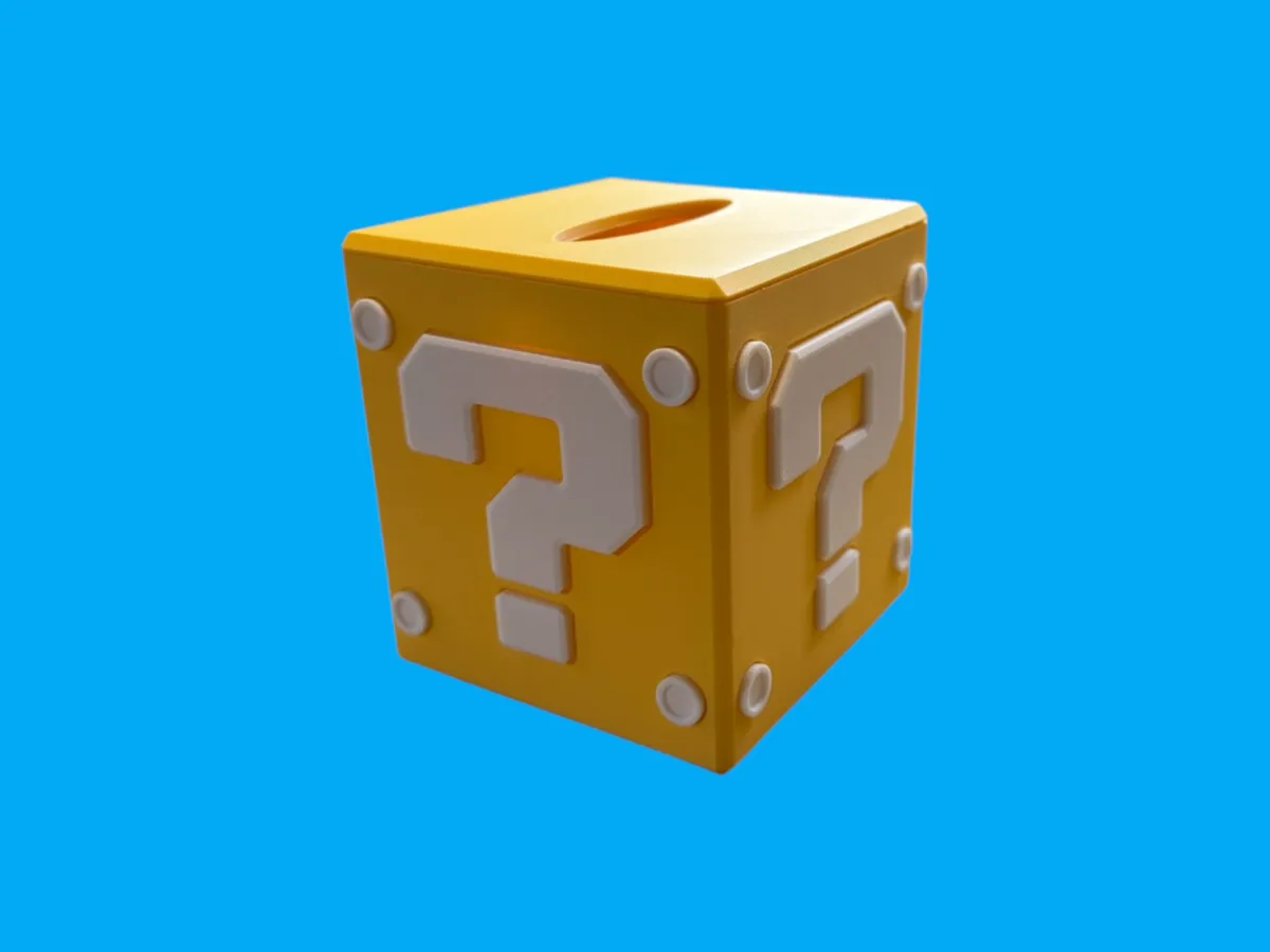 Mario Themed Tissue Box W/ Detachable Lid