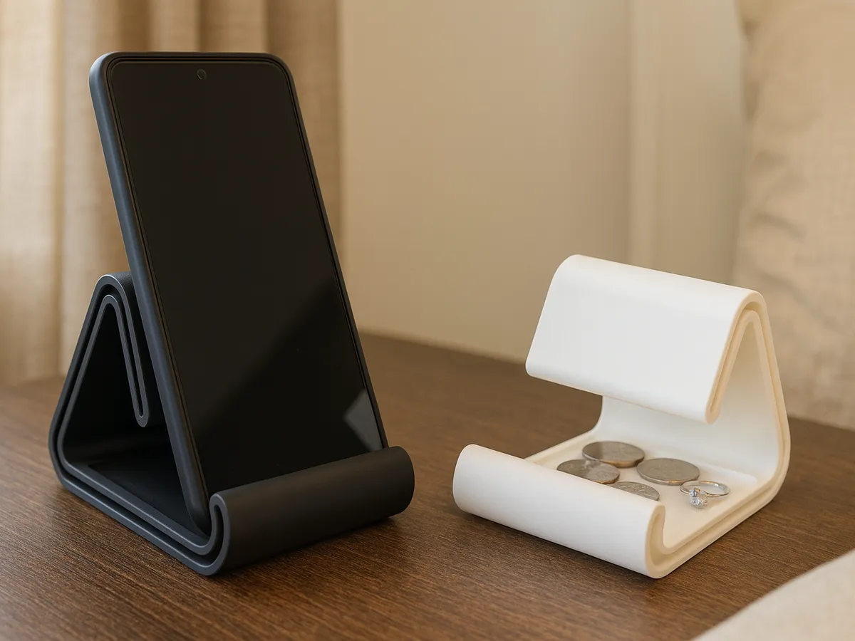 Phone Stand with Ring Tray for Coins