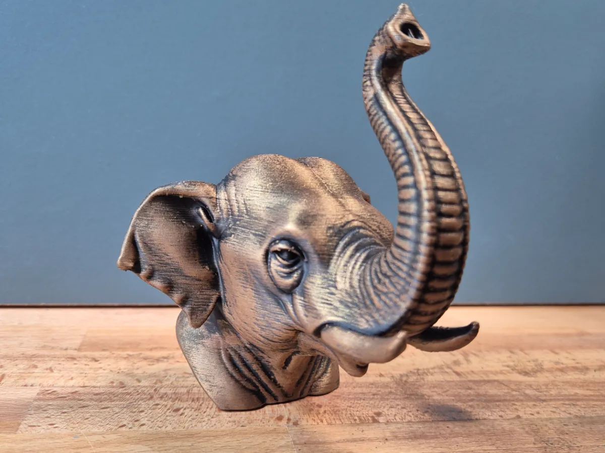 Azian Elephant Bust Model