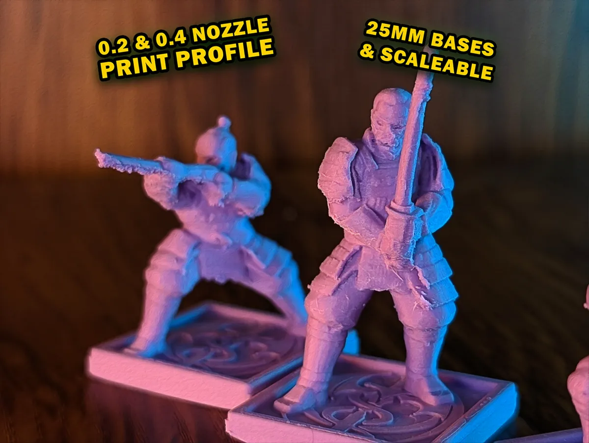 Samurai 4 Pack - 28mm Minis, photo 3 of 4 - Samurai 4 Pack - 28mm Minis Figurines & Collectibles