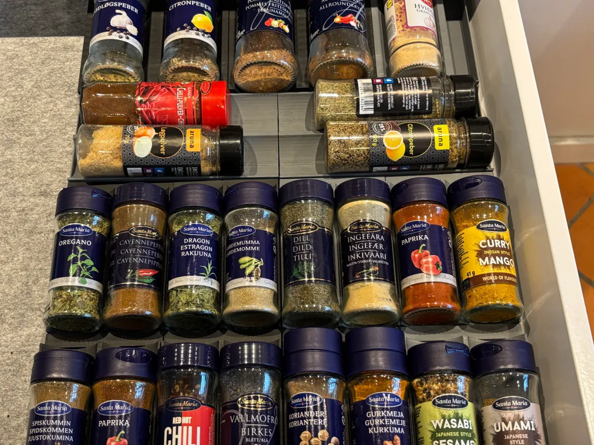 Gridfinity Santa Maria spice rack for drawer