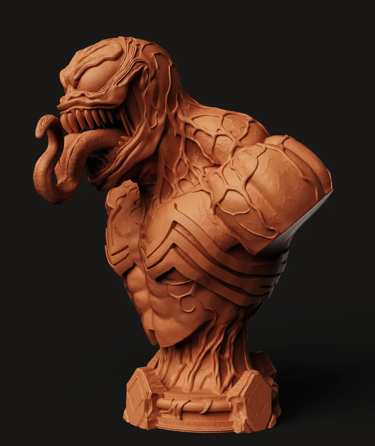 Venom Symbiote Bust | High-Detail Horror Sculpture, photo 3 of 4 - Venom Symbiote Bust | High-Detail Horror Sculpture Home Decor Items