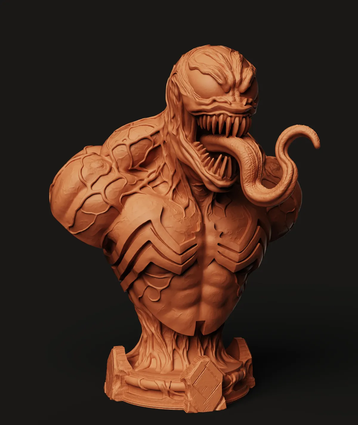 Venom Symbiote Bust | High-Detail Horror Sculpture, photo 4 of 4 - Venom Symbiote Bust | High-Detail Horror Sculpture Home Decor Items