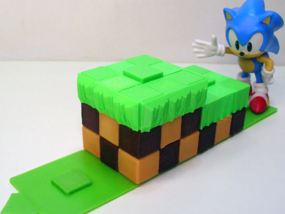 Sonic Level Green Hill grass platform