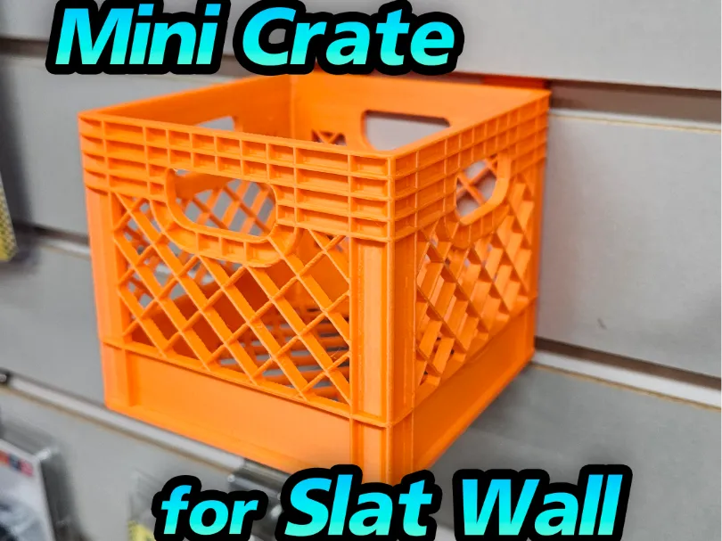 Mini Milk Crate Container for Slat Wall
