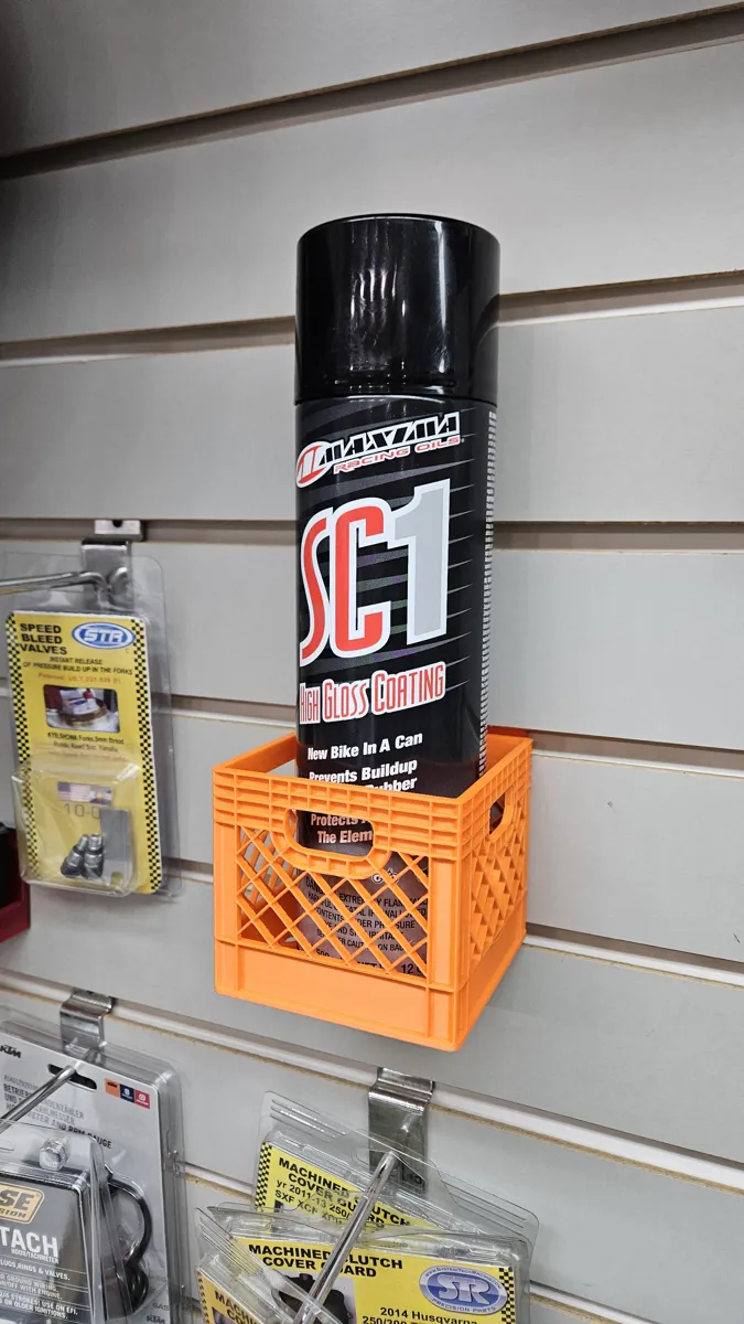 Mini Milk Crate Container for Slat Wall, photo 3 of 4 - Mini Milk Crate Container for Slat Wall Storage & Organisation