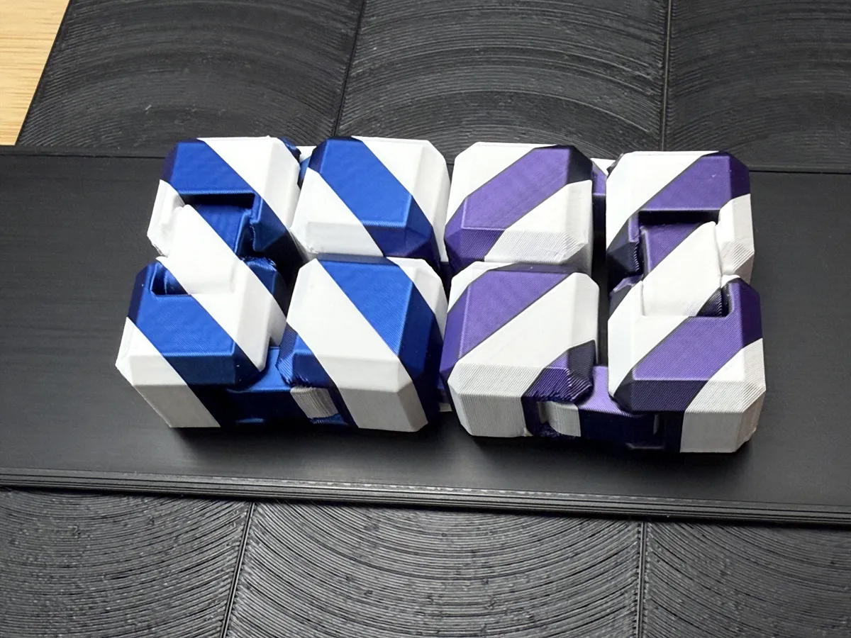 Angled dual tone Infinity Cube Fidget Desk Toy, photo 3 of 4 - Angled dual tone Infinity Cube Fidget Desk Toy Fidget & Sensory Toys