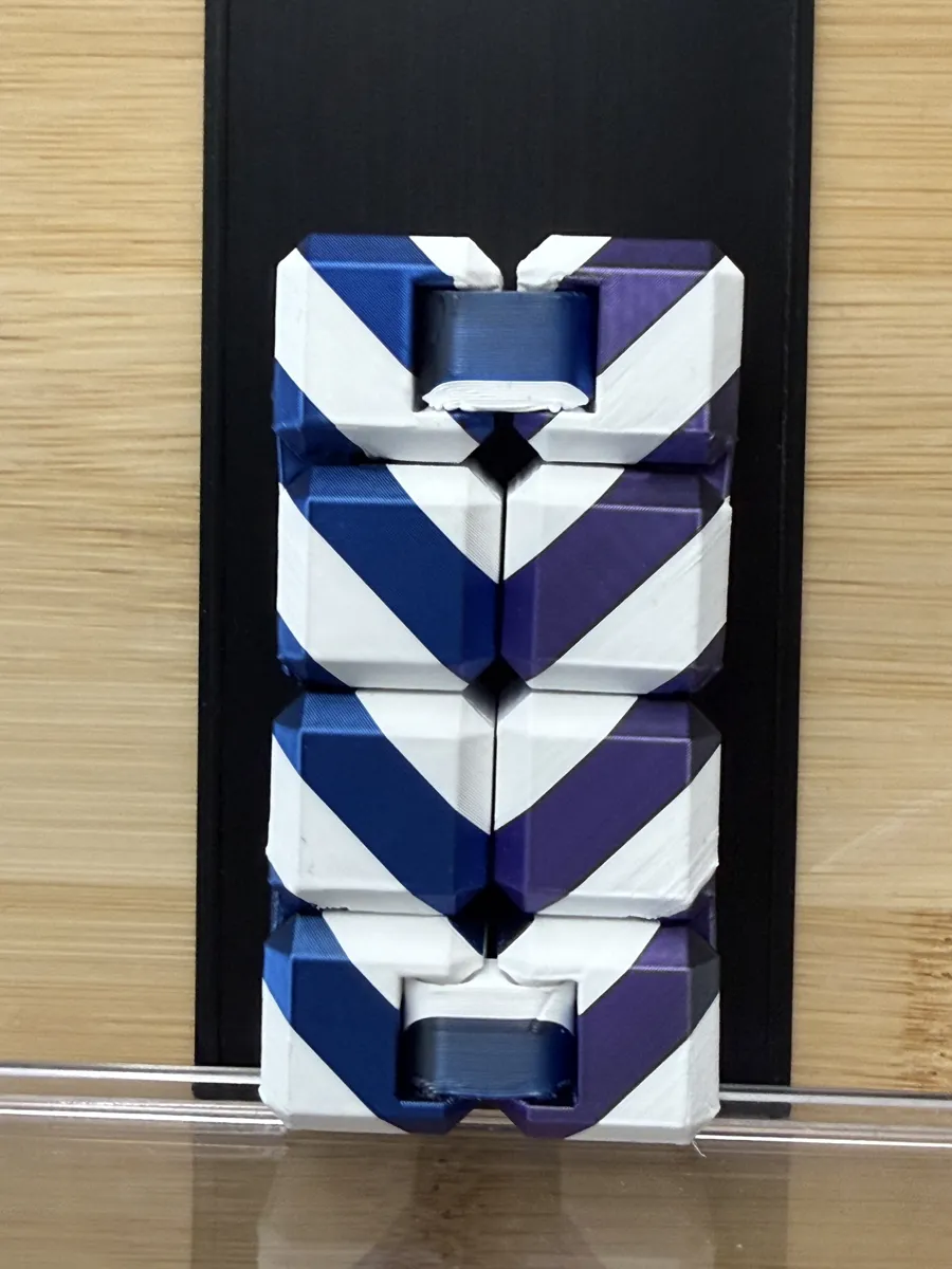 Angled dual tone Infinity Cube Fidget Desk Toy, photo 4 of 4 - Angled dual tone Infinity Cube Fidget Desk Toy Fidget & Sensory Toys