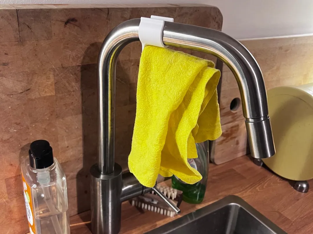 Kitchen Cloth Holder for Ø26mm Faucet | no tools - Sink & Sponge Holders, in stock