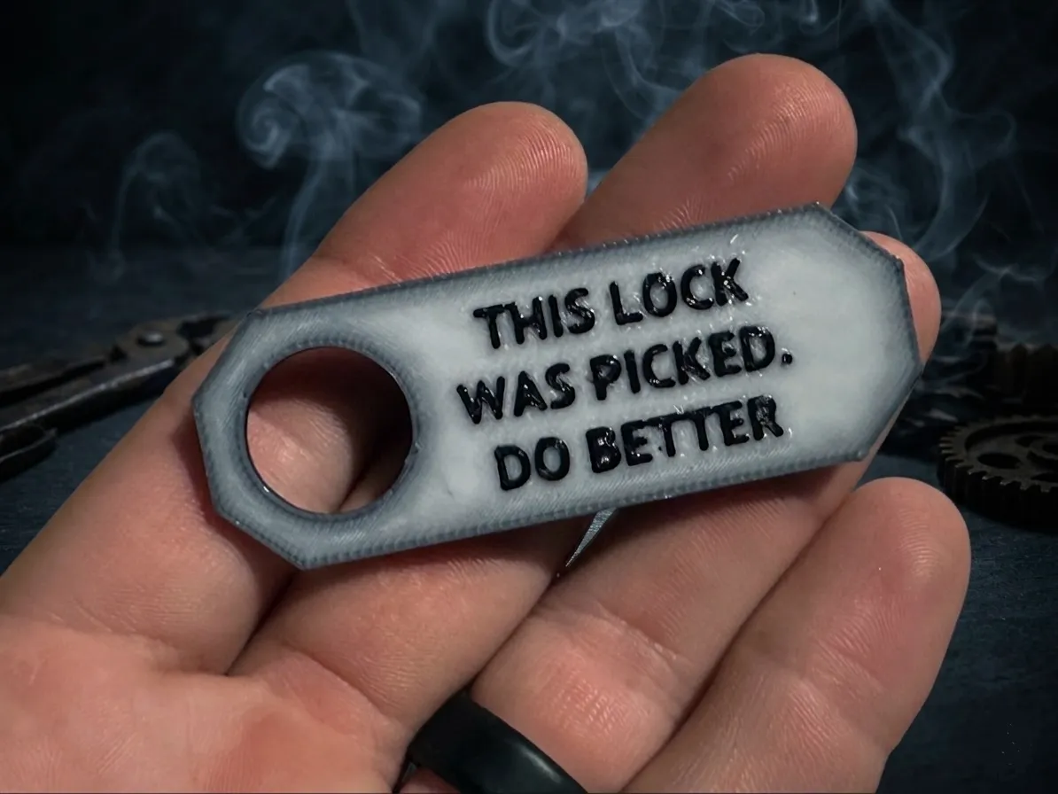 Lock Pick Shackle Tag
