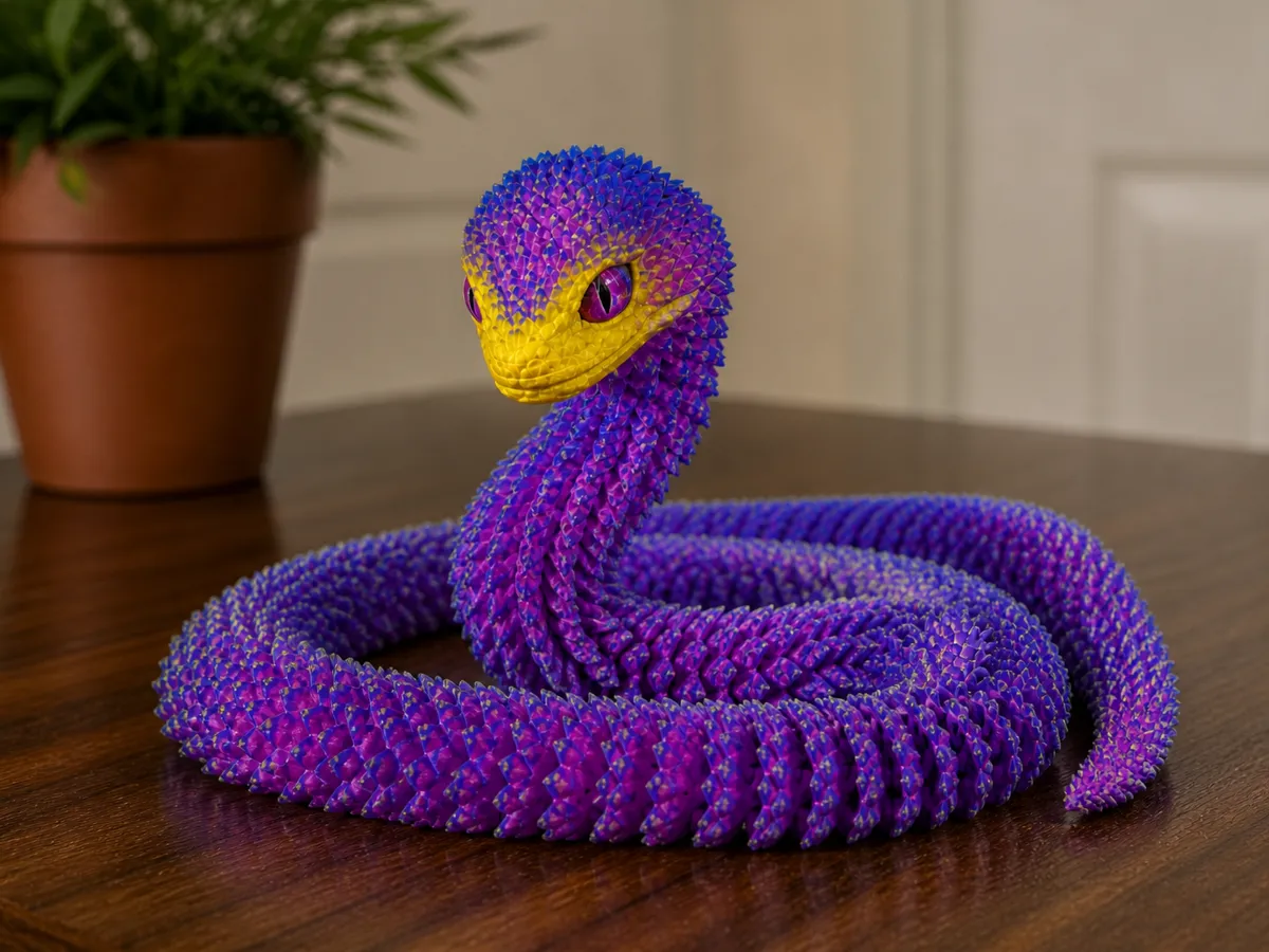 Articulated Fidget Snake toy with Separate Eyes - Articulated Snakes & Lizards, in stock