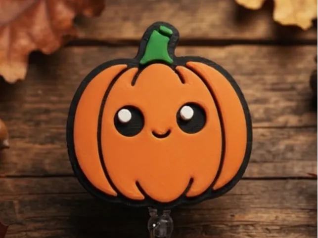 Cute Pumpkin Badge Reel Face/Magnet
