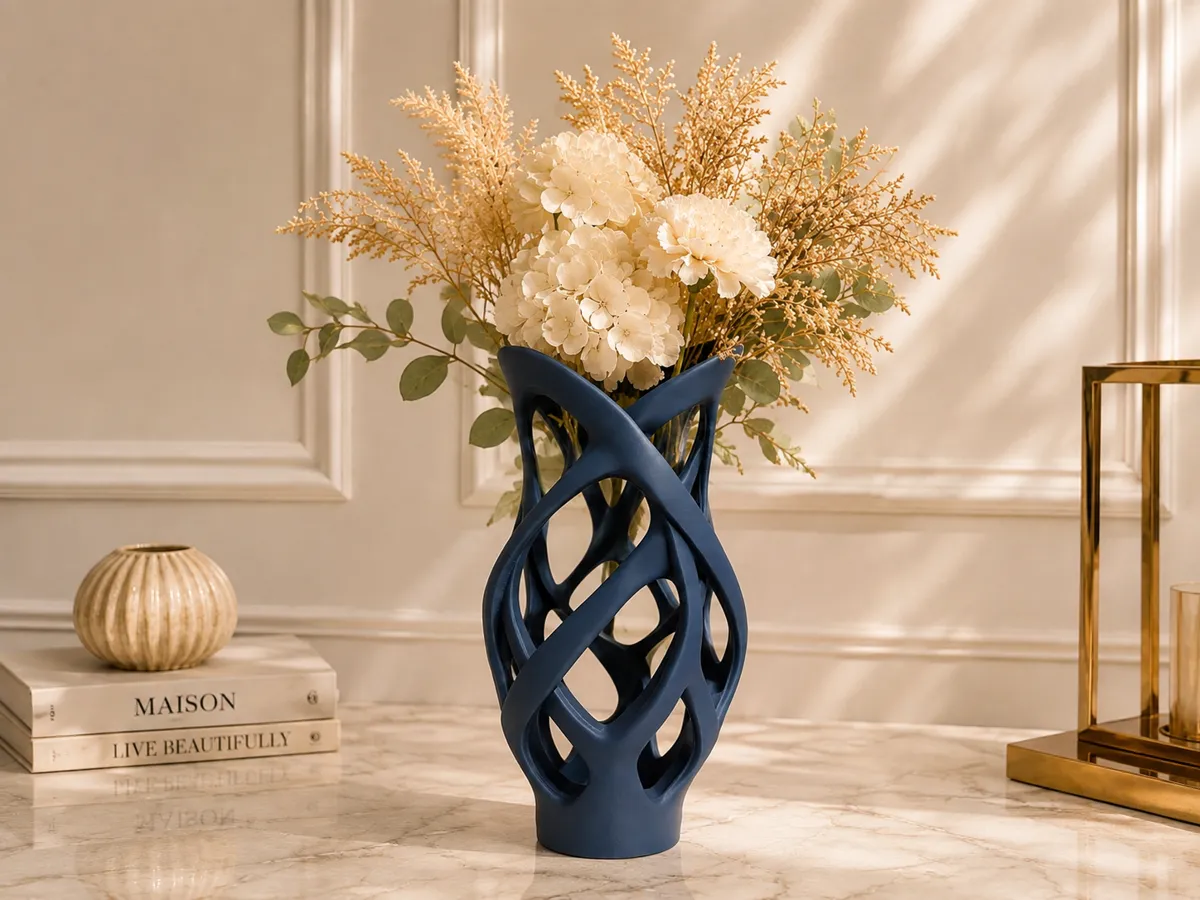 The Serene, Modern Abstract Sculptural Vase, photo 2 of 4 - The Serene, Modern Abstract Sculptural Vase Household