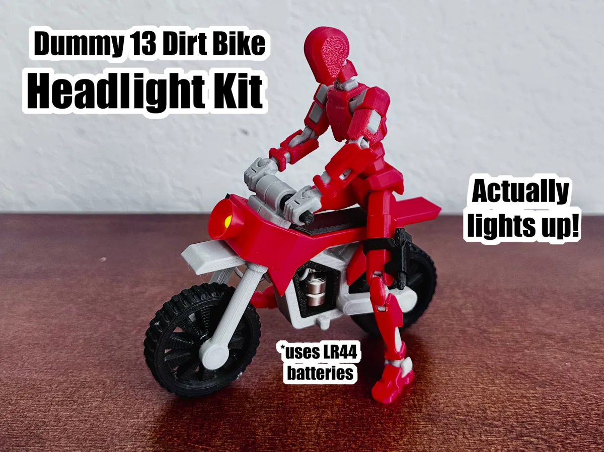 Working Headlight Kit - Dummy 13 Dirt Bike