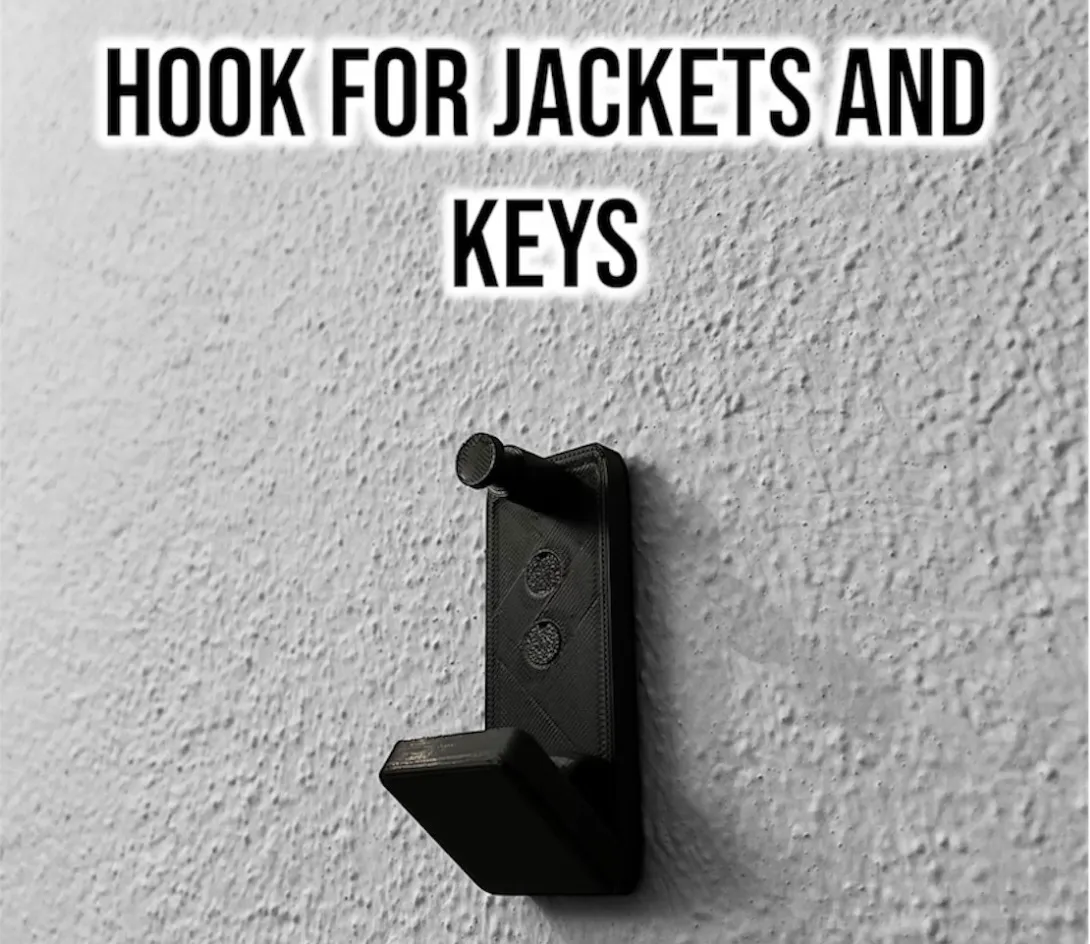 Kleiderhaken mit Schlüsselhalter und Lochabdeckung - Clothes, in stock in India