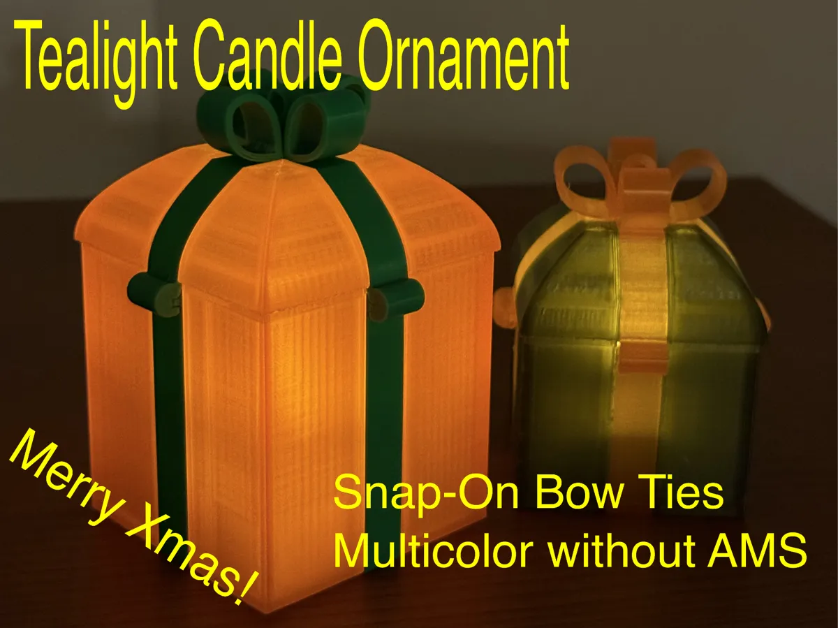 Christmas Themed Tealight Candle Ornament - Festivities, in stock in India