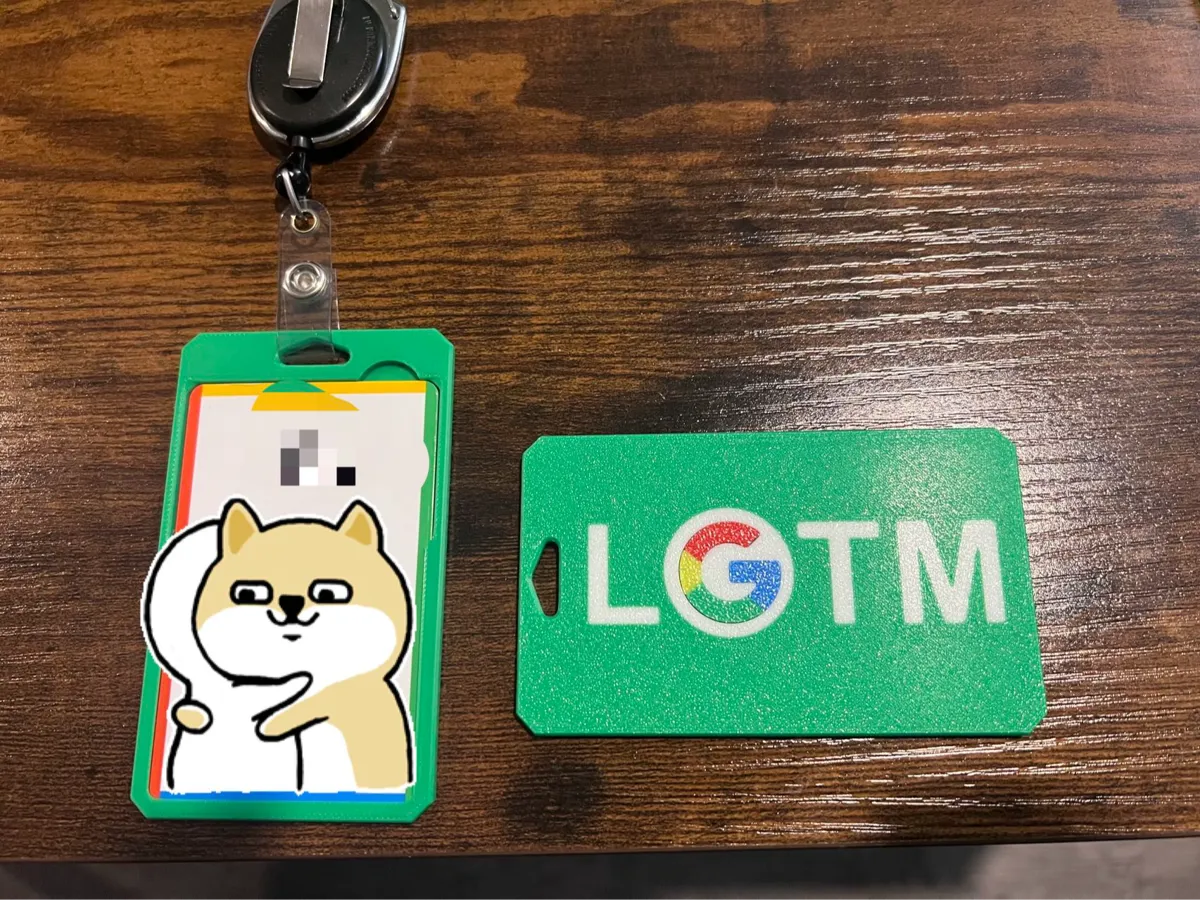 Badge id card holder with LGTM Google logo on back - Brooches & Pin Badges, in stock