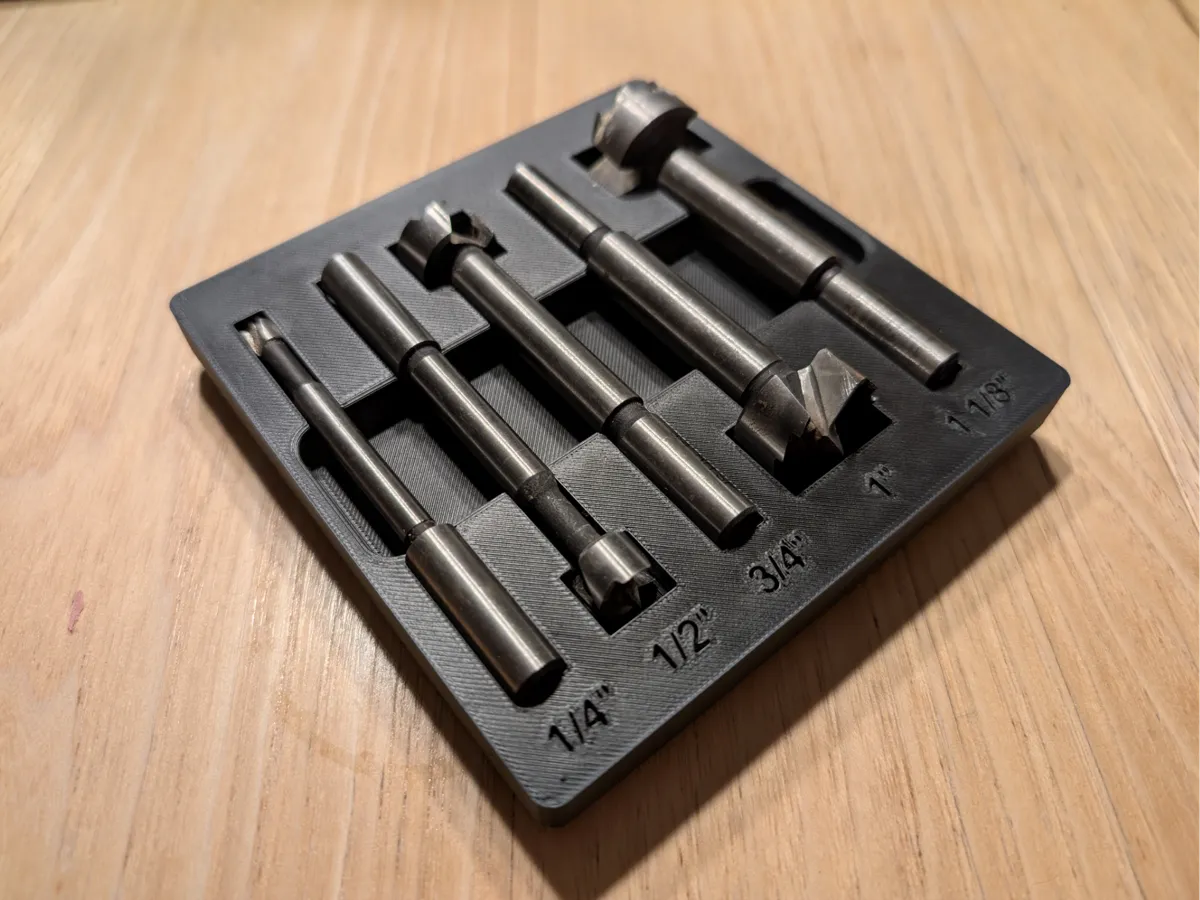 Irwin 5-Piece Forstner Bit Set - Gridfinity Holder - Gridfinity Tool Holders, in stock in India