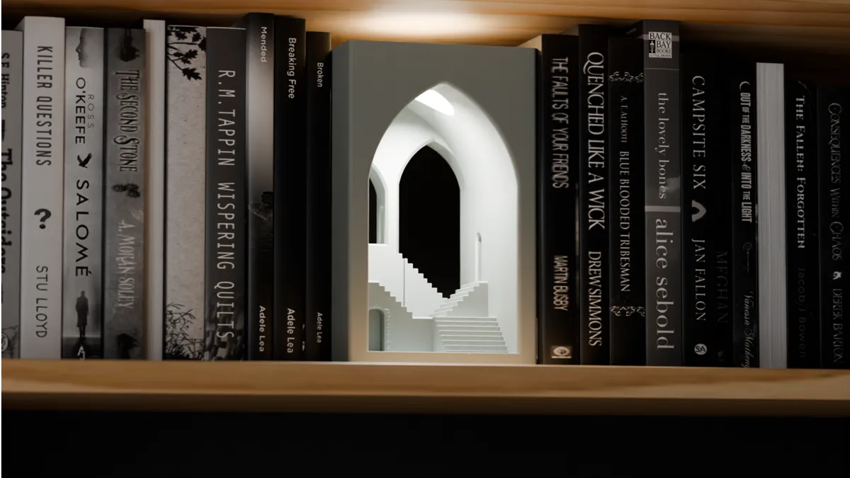 Book Nook Lamp. Mystical Temple Book End light, photo 3 of 4 - Book Nook Lamp. Mystical Temple Book End light Lamps & Lighting
