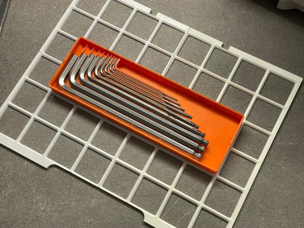 Allen Hex Key Organizer Tray for Gridfinity