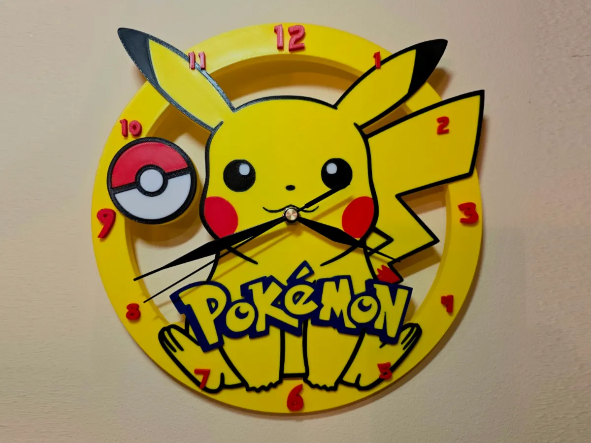 Pikachu Pokemon Clock